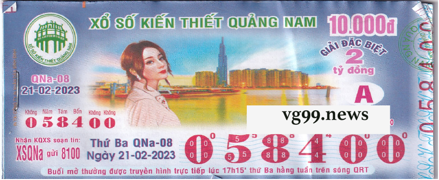 Hình ảnh vé số Quảng Nam chi tiết